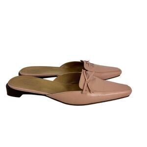 Gucci Vintage Leather Bow Mule Flats in Pink